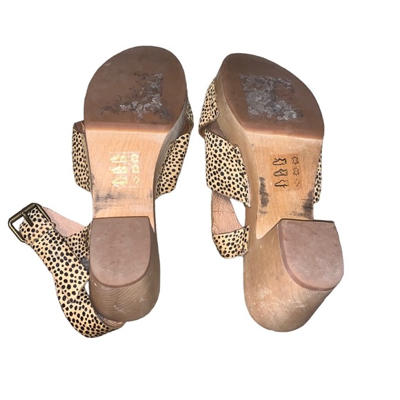 MADEWELL Johanna Criss Cross Clog Sandal in Spotted Calf Hair size 6.5 - Picture 6 of 8